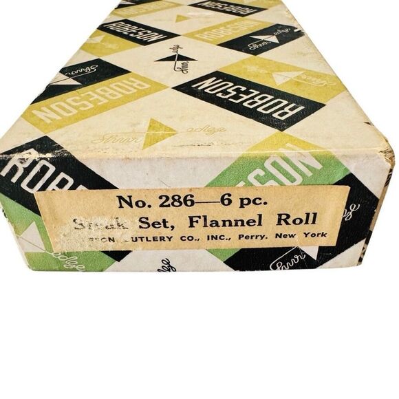 6 Robeson Shur Edge Frozen Heat 751 4.5" Blade Wood Handle Steak Knife Table Set - Picture 11 of 11